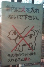 Japan sign - spotted x dog