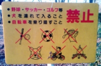 Japan sign - no fun park