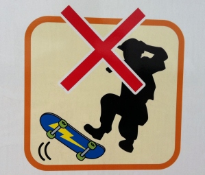 No skateboarding sign 1